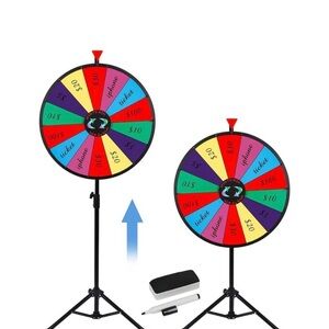 Colorful Prize Wheel on Tripod Stand